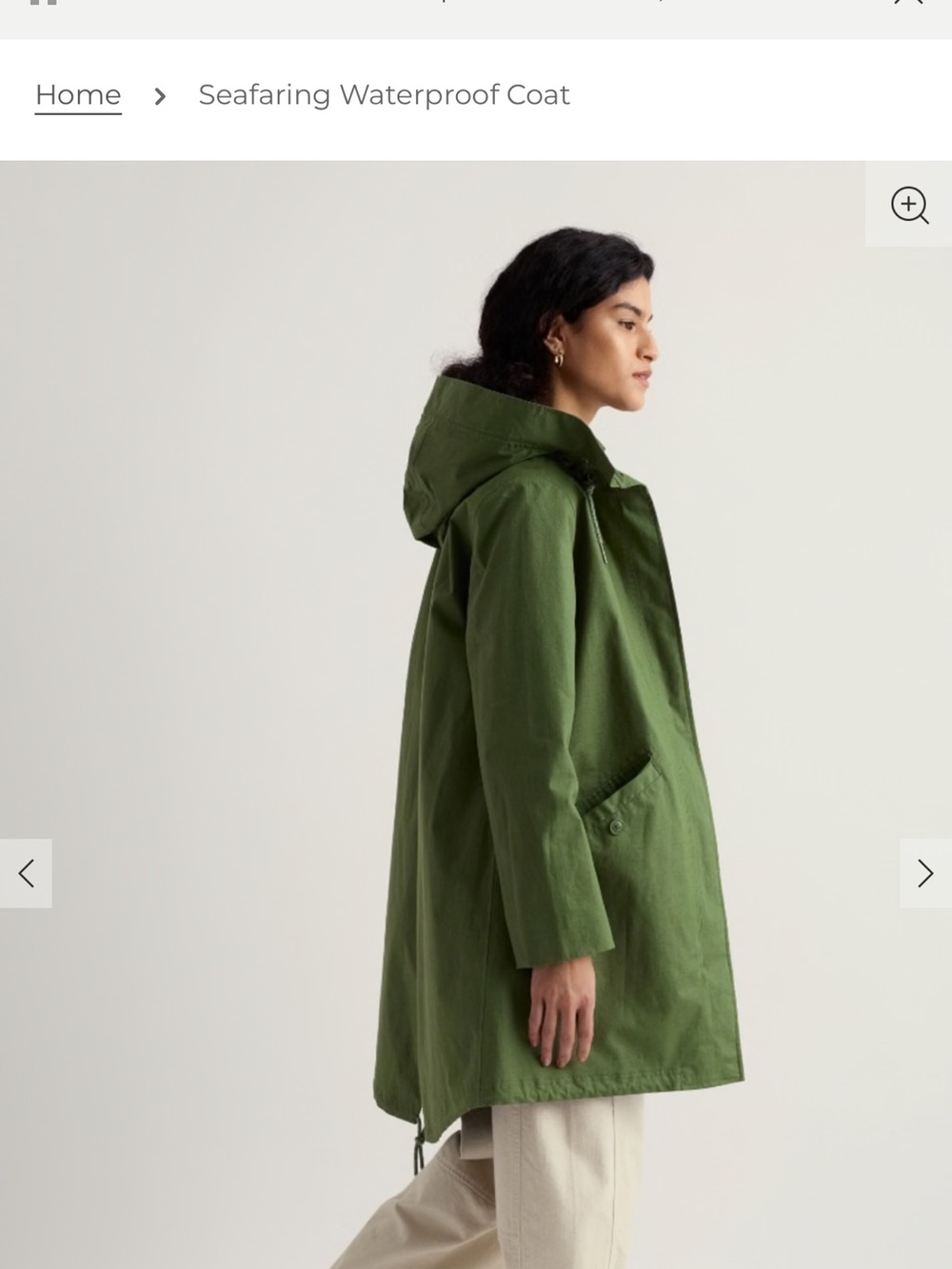 Olive Hooded Military-Style Field Coat - Picture 8 of 8